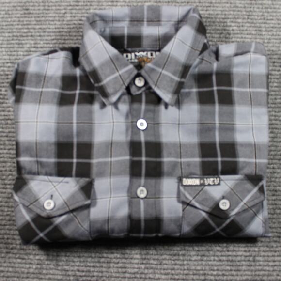 Dixxon Flannel V-Twin Visionary Mens XL Gray Black  Plaid D-Tech - Picture 7 of 7